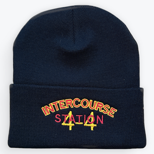 Intercourse Fire Company black knit hat